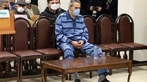 Jamshid Sharmahd during his trial in Iran.