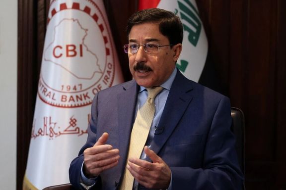 Iraqi central bank (CBI) Governor Ali Al-Allaq speaks during an interview with Reuters in Baghdad, Iraq August 15, 2023.