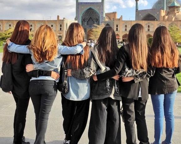 A group of Iranian women unveiling in public (undated)