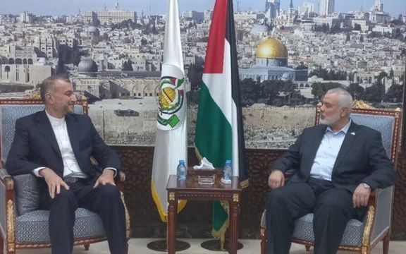دیدار حسین امیرعبداللهیان با رییس دفتر سیاسی حماس در پایتخت قطر
