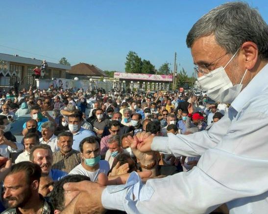 Ahamdinejad in a provincial visit in May 2022