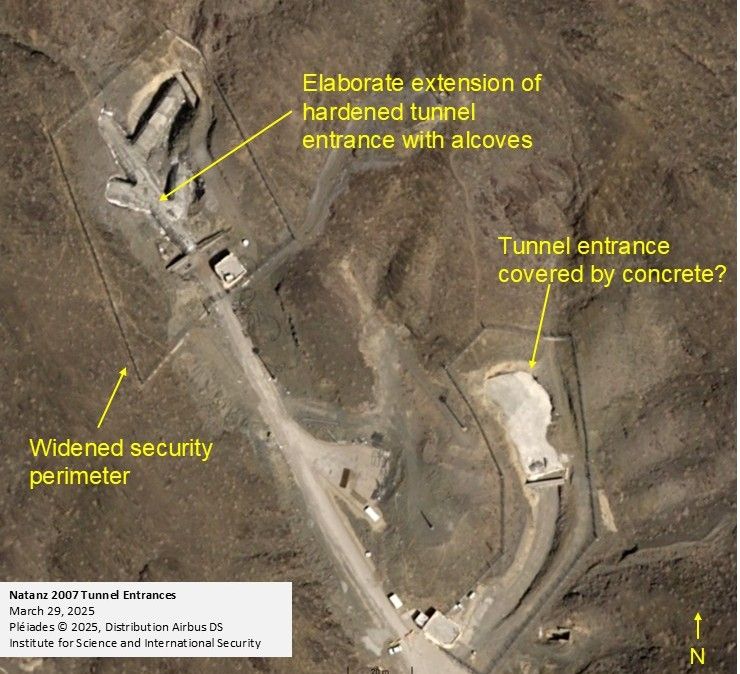 صور الأقمار الصناعة تكشف بناء إيران منطقة أمنية جديدة حول مجمع "نطنز" النووي السري