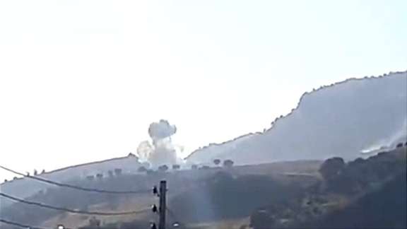 Bombs landing in Iraqi Kurdistan on November 14, 2022