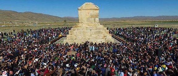 Gathering at Cyrus the Great's tomb on October 29, 2016.
