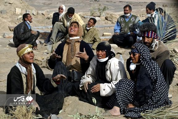 Bereaved families mourn for their loved ones who died in Bam earthquake (December 2023)