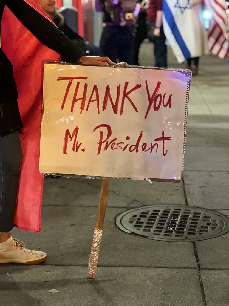 Iranians thanking US President Trump for strikes that killed Ali Khamanei. 