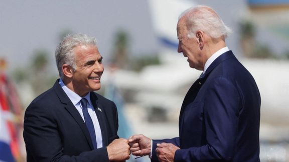 President Joe Biden and acting Israeli Prime Minister Yair Lapid. July 13, 2022