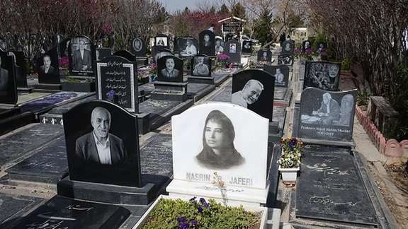 A view from Tehran's main cemetery, Behesht-e Zahra