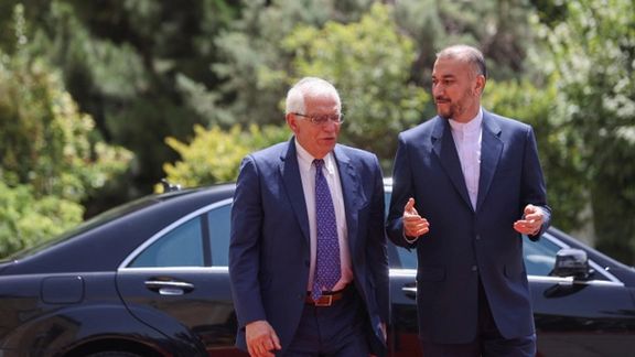 EU foreign policy chief Josep Borrell with Iran's foreign minister in Tehran. June 25, 2022