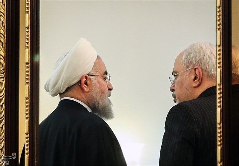Former Iranian President Hassan Rouhani (left) and his Foreign Minister Javad Zarif   (undated)