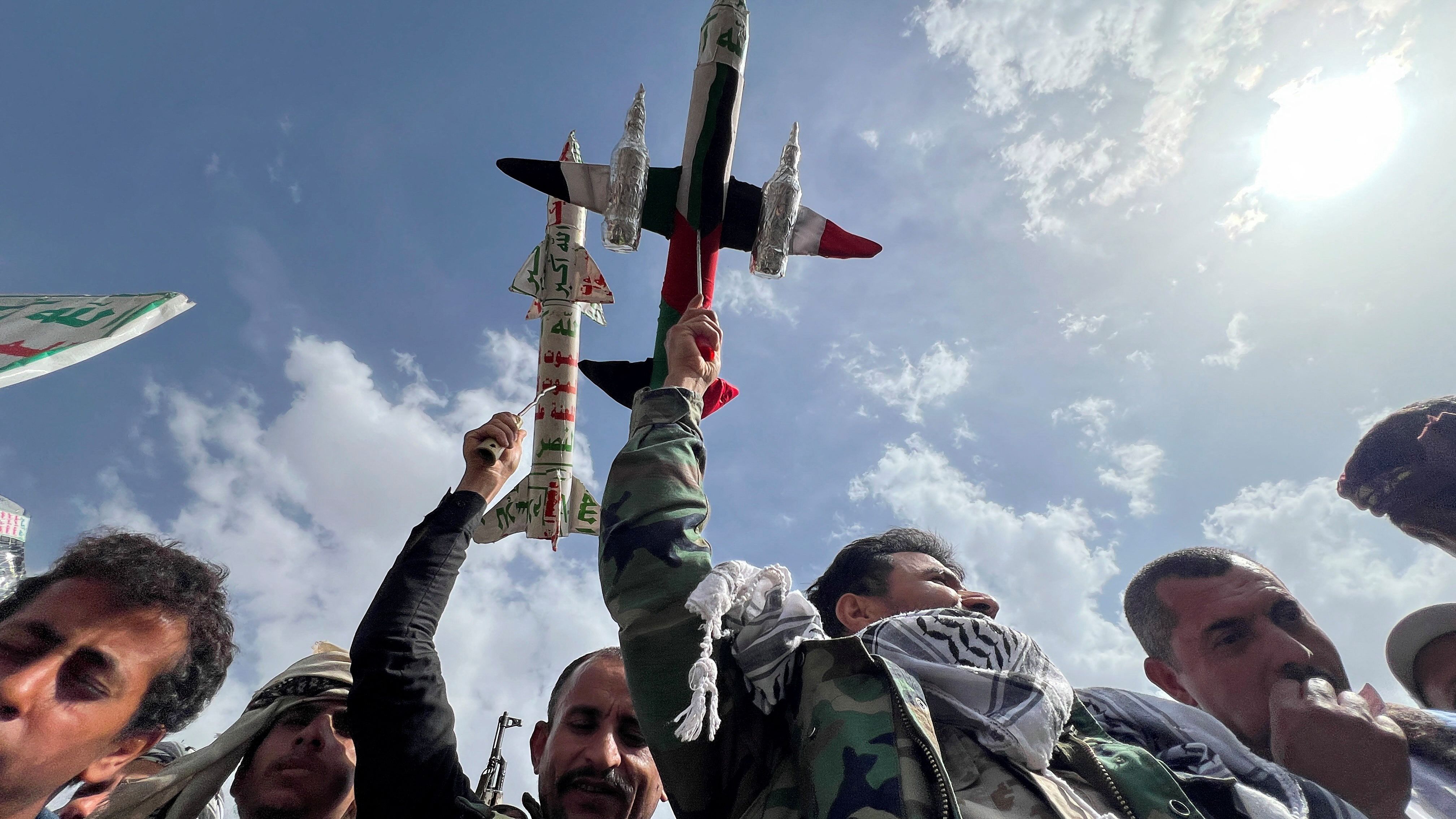 تظاهرات حوثی‌های یمن در حمایت از فلسطین، صنعا، ۹ خرداد