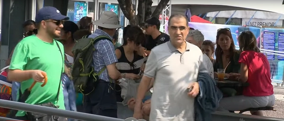 A screen grab from the video that captured Hassan Ghazizadeh Hashemi, the former Health Minister of President Hassan Rouhani's administration in Montreal, Canada