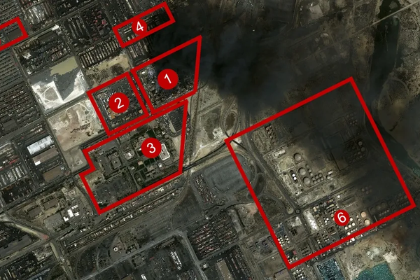 Satellite imagery shows scale of destruction after Iran port explosion