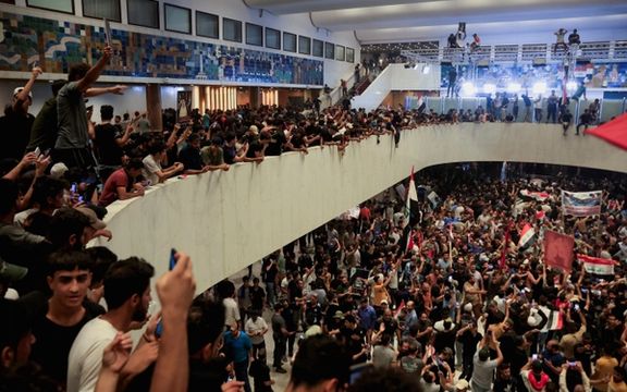 Iraqi Protesters Enter Parliament To Reject Iran-Backed Nominee For New Premier