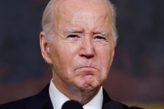 US President Joe Biden addressing the nation from the White House on October 10, 2023.