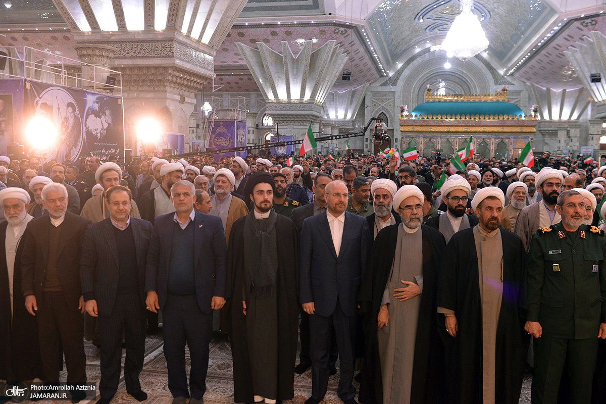 State dignitaries as Khomeini's mausoleum, February 1, 2023