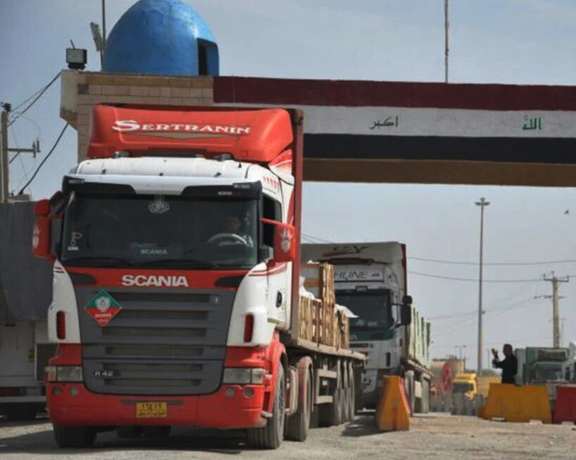 A border crossing between Iran and Iraq seen in April 2022