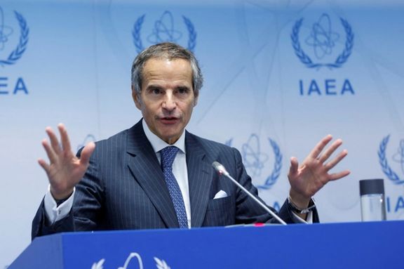 UN nuclear watchdog chief Rafael Grossi attends a press conference during the International Atomic Energy Agency 's (IAEA) 35-nation Board of Governors meeting in Vienna, Austria, September 11, 2023.