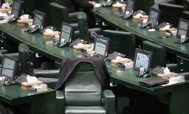 A photo showing Islamic Republic's parliament in session on February 20, 2023