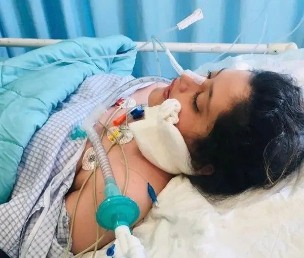 Mahsa Amini in the hospital  