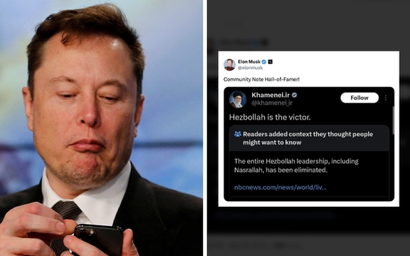 ایلان ماسک اصلاحیه کاربران ایکس بر پست خامنهای در حمایت از حزبالله را ستود