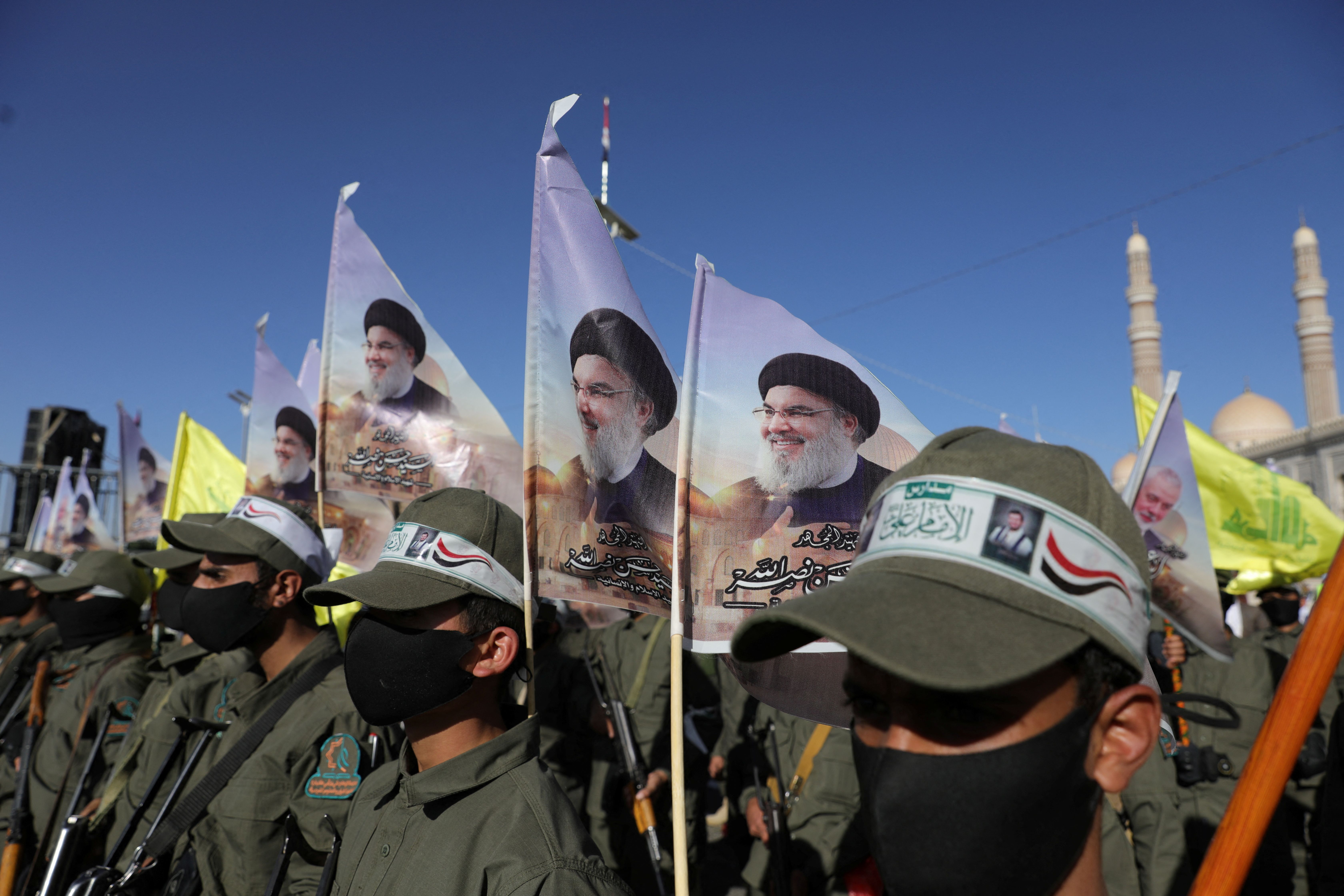 تظاهرات حوثی‌های یمن در حمایت از حزب‌الله و فلسطین، صنعا، ۱۳ مهر