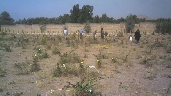 An old photo of Khavaran burial site in Iran where countless political prisoners were buried in 1988