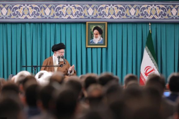 Iran’s ruler Ali Khamenei during a meeting in Tehran on October 17, 2023