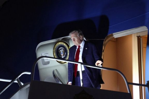 US President Donald Trump disembarks Air Force One upon arrival in Miami, Florida, US, March 6, 2026