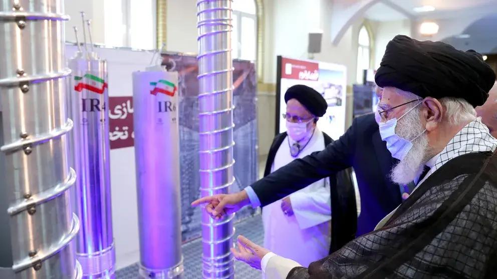 Iran's Supreme Leader Ayatollah Ali Khamenei visits the Iranian centrifuges in Tehran, Iran June 11, 2023.