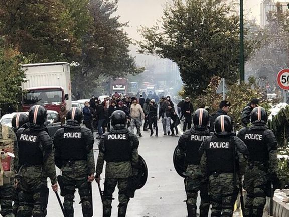 A scene of protests after fuel price hike in November 2019
