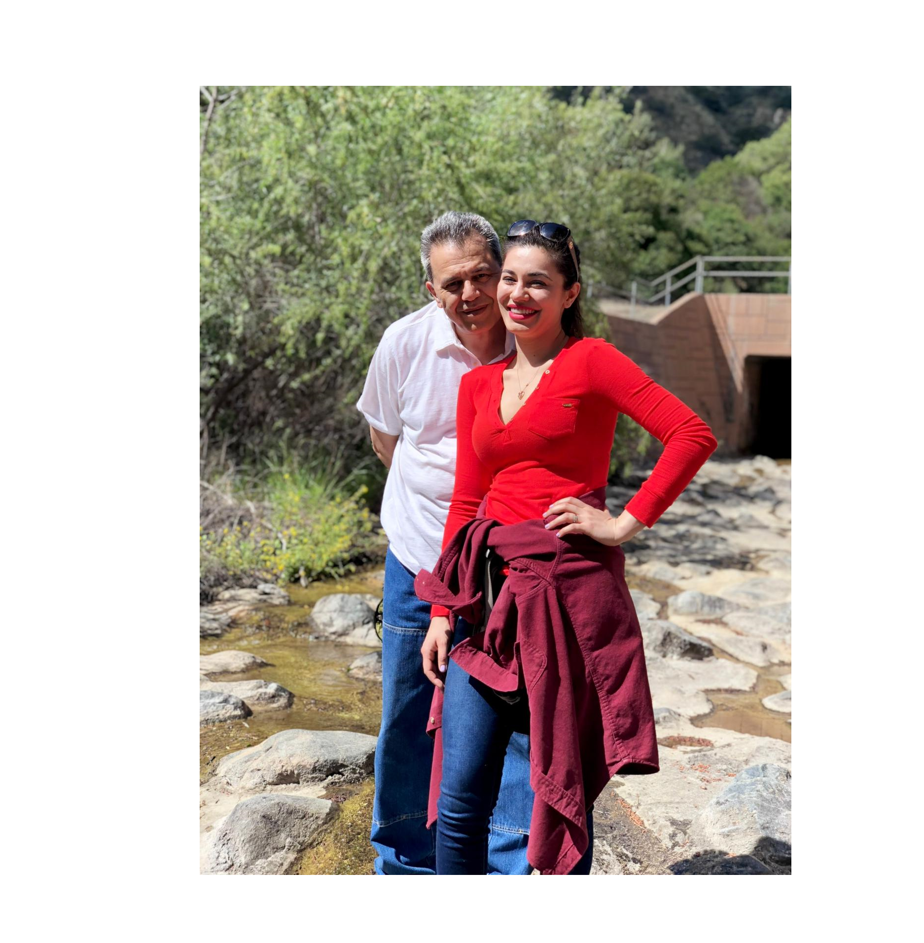 Gazelle Sharmahd and her father Jamshid. 