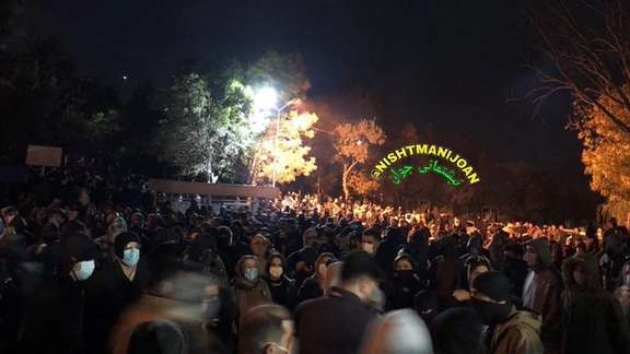 A large protest in Mehabad, western Iran on November 9, 2022