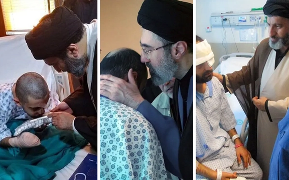 أبناء خامنئي يزورون جرحى حزب الله في انفجار أجهزة "البيجر" بمستشفيات طهران