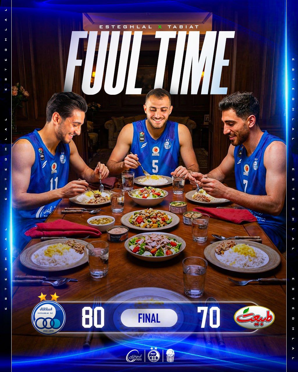 طبیعت ۷۰-۸۰ استقلال؛ دهمین برد استقلالِ توقف‌ناپذیر در لیگ برتر بسکتبال