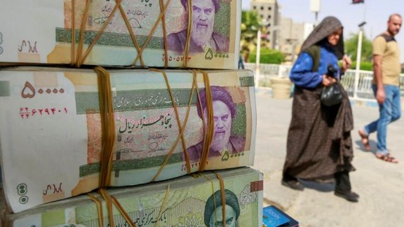 Iranian rial currency notes are seen at a market in the holy Shiite city of Najaf, Iraq, September 22, 2019.