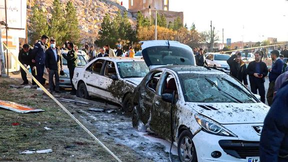 Damage to vehicles in the bomb attack in Iran on January 3, 2024
