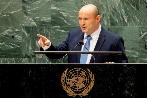 Israeli Prime Minister Naftali Bennett at the United Nations.