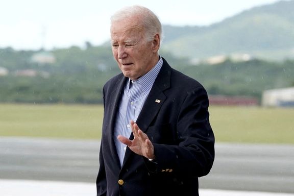 US President Joe Biden arrives onboard Air Force One at Henry E. Rohlsen Airport, St. Croix, US Virgin Islands, December 27, 2023.