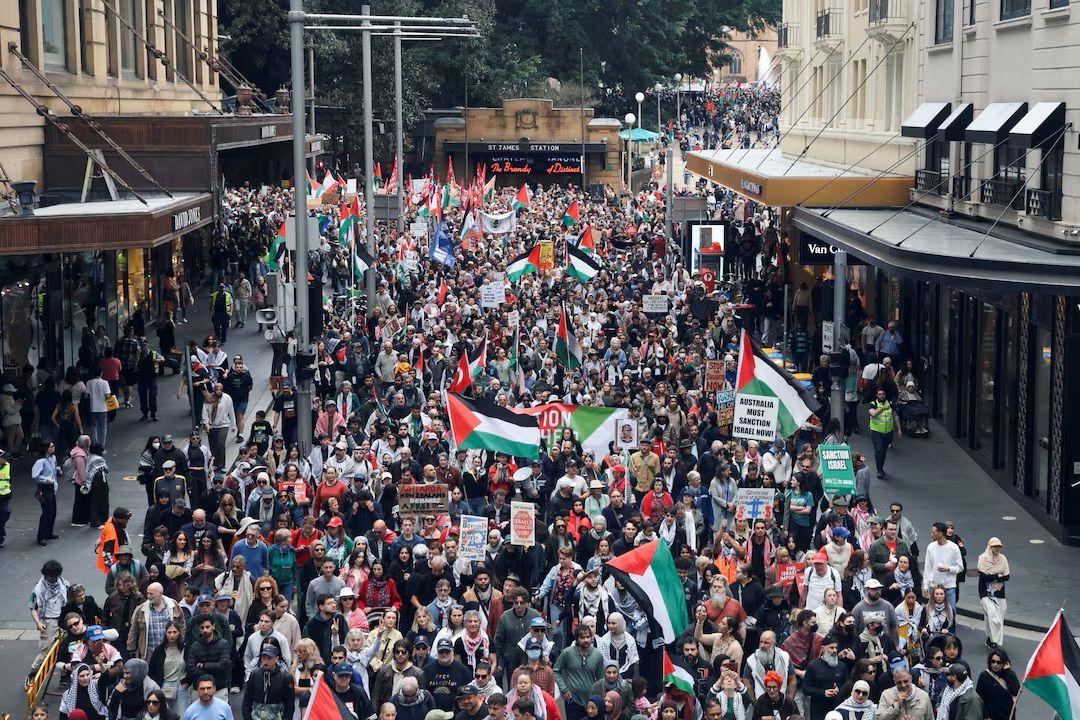 چندین تظاهرات در استرالیا در حمایت از فلسطینیان برگزار شد