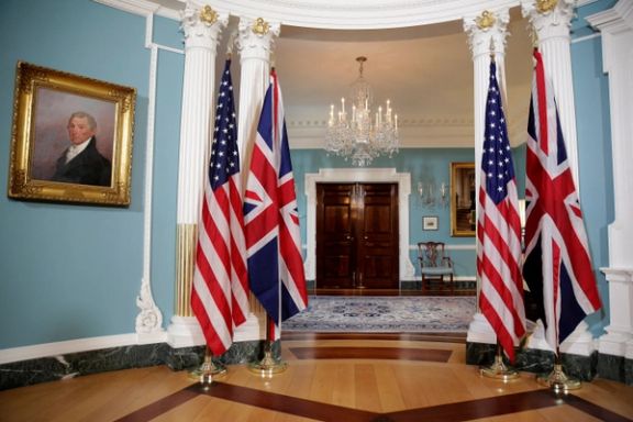 The flags of the United States and the United Kingdom (file photo)