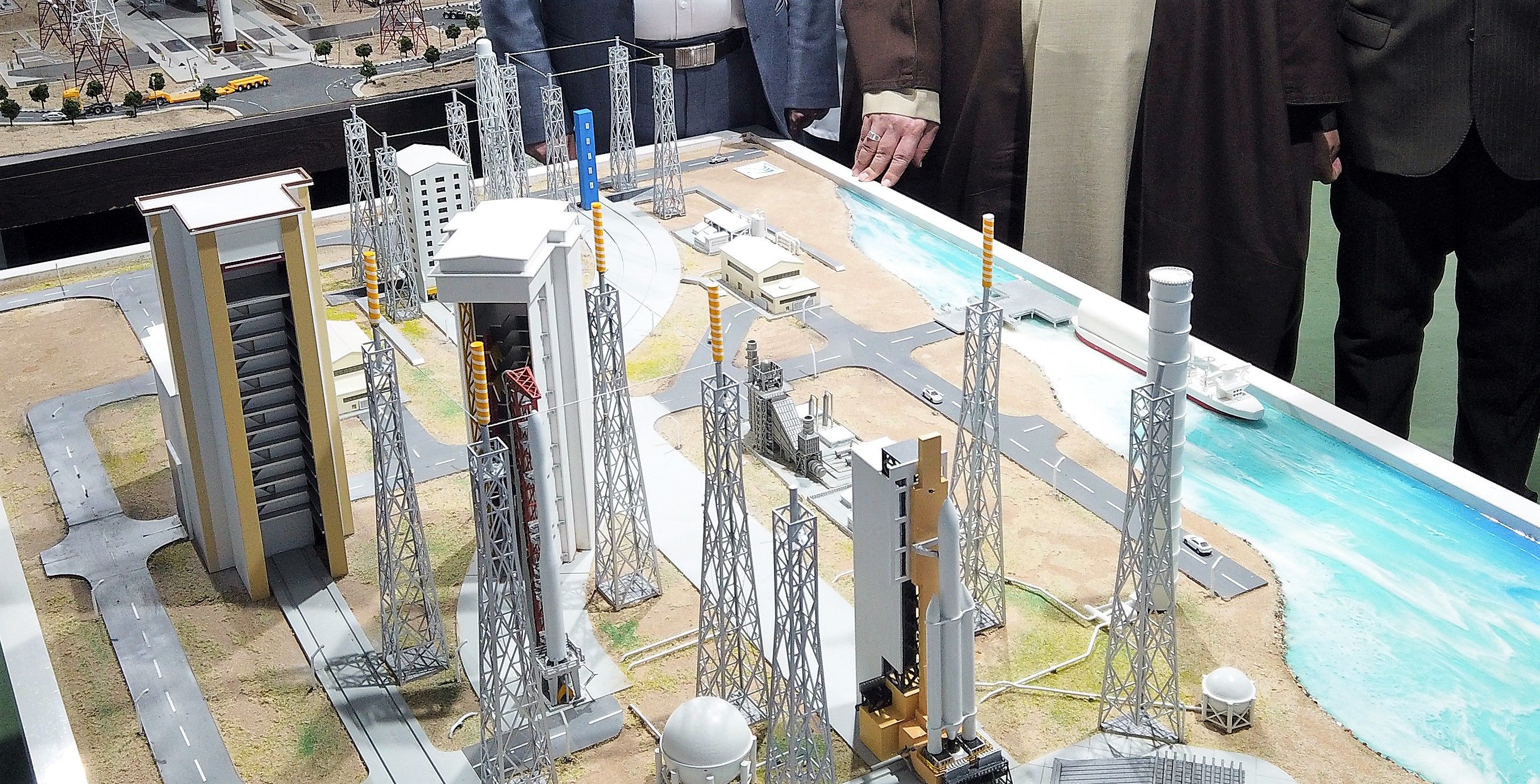 A diorama of the Chabahar Space Center  