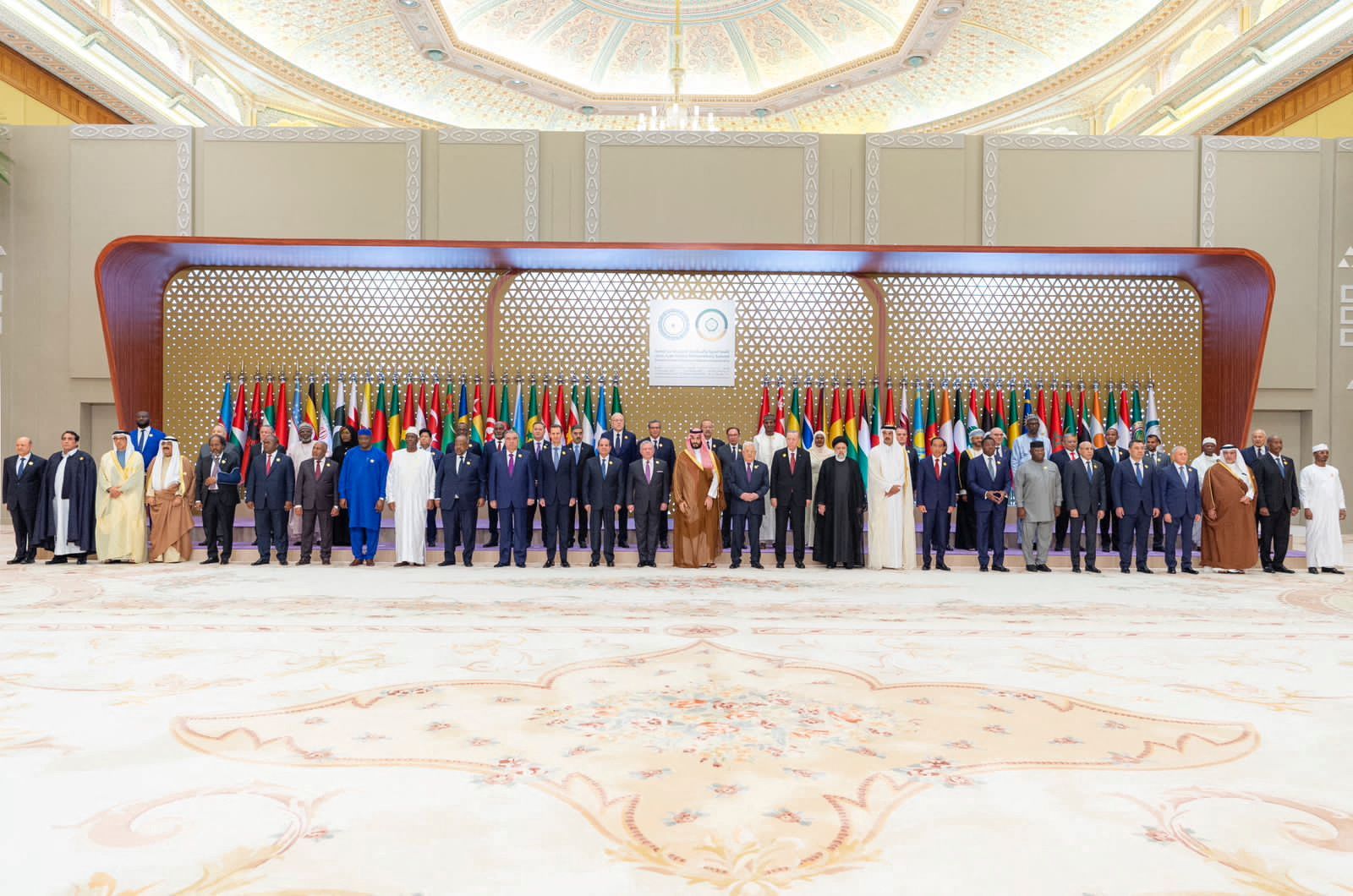 Heads of states stand for family photo during Organisation of Islamic Cooperation (OIC) summit in Riyadh, Saudi Arabia, November, 11, 2023