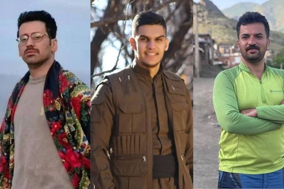 از راست به چپ: خبات امینی، چیاکو یوسفینژاد و حمید مرادی