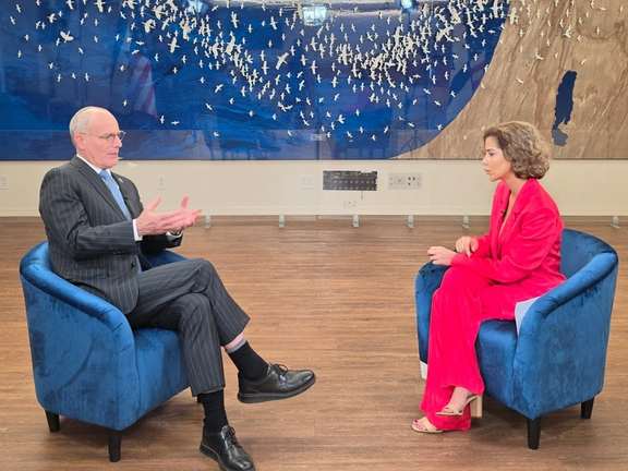 Israel's Ambassador to the United States, Yechiel Leiter, sits for an interview with Iran International's Marzia Hussaini