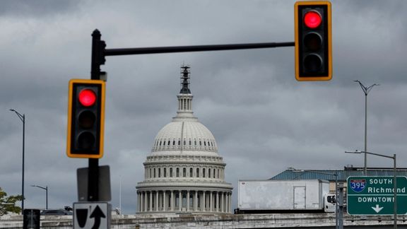A general view of the US Capitol on September 25, 2023