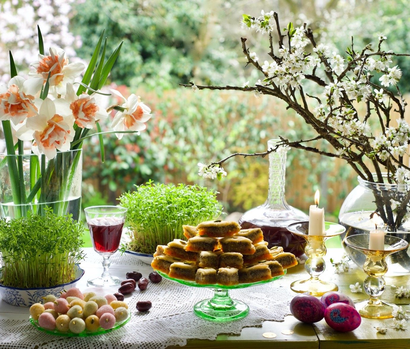 The 'haftseen' table set as the symbol of Nowruz