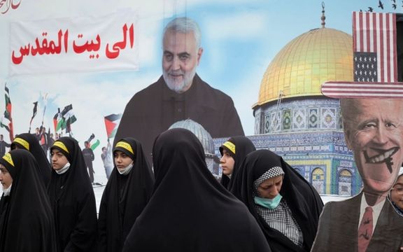 Quds Day government organized rally in Tehran. April 29, 2022