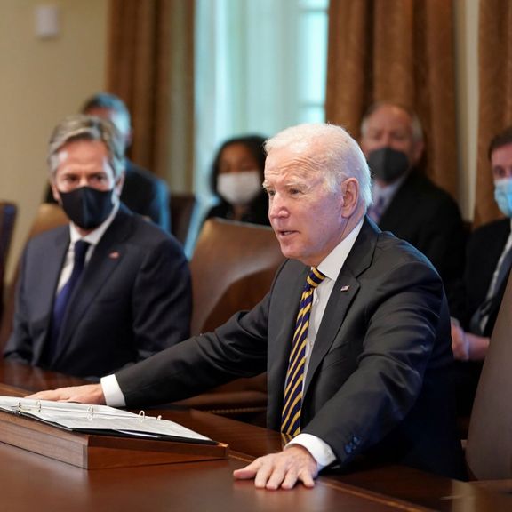 President Joe Biden in a cabinet meeting in November 2021