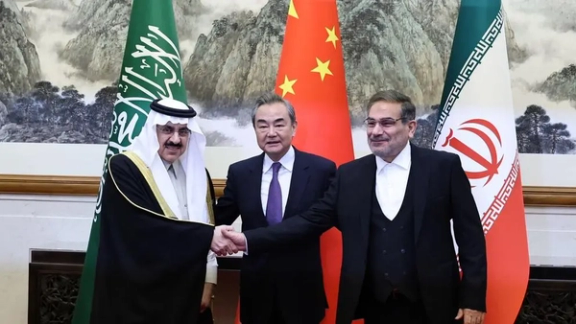 Iran and Saudi Arabia re-establishing ties with Chinese mediation in March 2023.